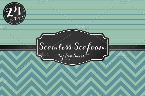 Seamless Sea Foam 24 Pattern Set preview 5