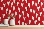 Hand Painted Red Hearts, a Pattern Graphic by MalyskaStudio (Thumbnail 2 of 5)