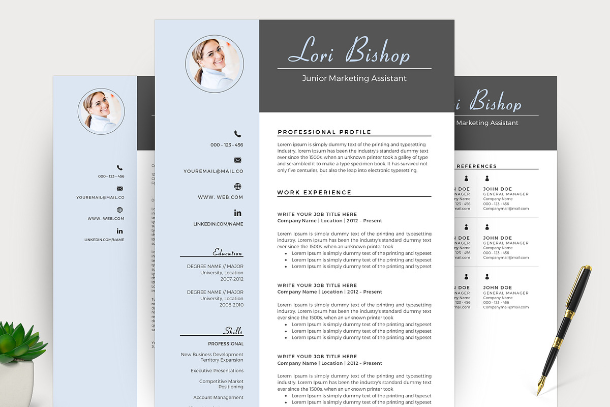 Resume/CV Template for Word, a Resume Template by TemplateCrafts (Photo 1 of 3)