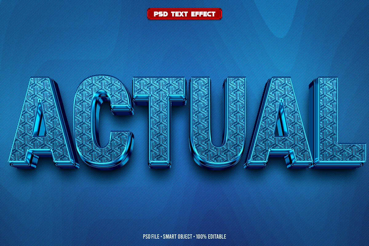 Actual 3D editable text effect, a Layer Style Add-On by Hello Muh (Photo 1 of 2)