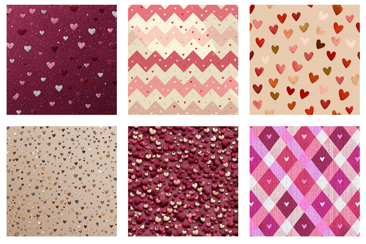 Valentine's Day Patterns, a Pattern Graphic by DreamArtGraphic (Photo 3 of 5)