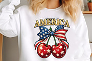 Faux Yarn Patriotic America Cherry, an Illustration by designcity5 (Thumbnail 2 of 9)