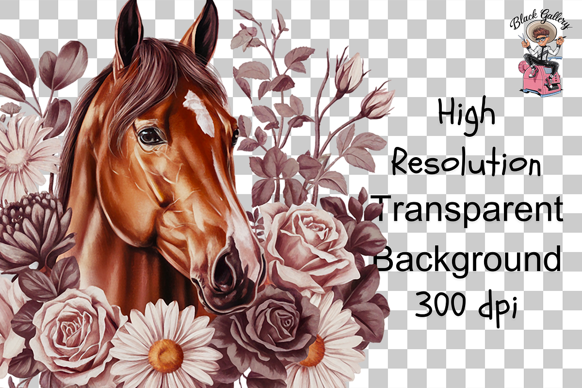Horse Clipart PNG Bundle, a Graphic by Clipart Bloom (Photo 12 of 12)