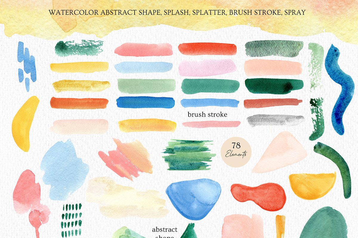 Watercolor Abstract Christmas, an Animal Illustration by AnnaTkachi (Photo 4 of 12)