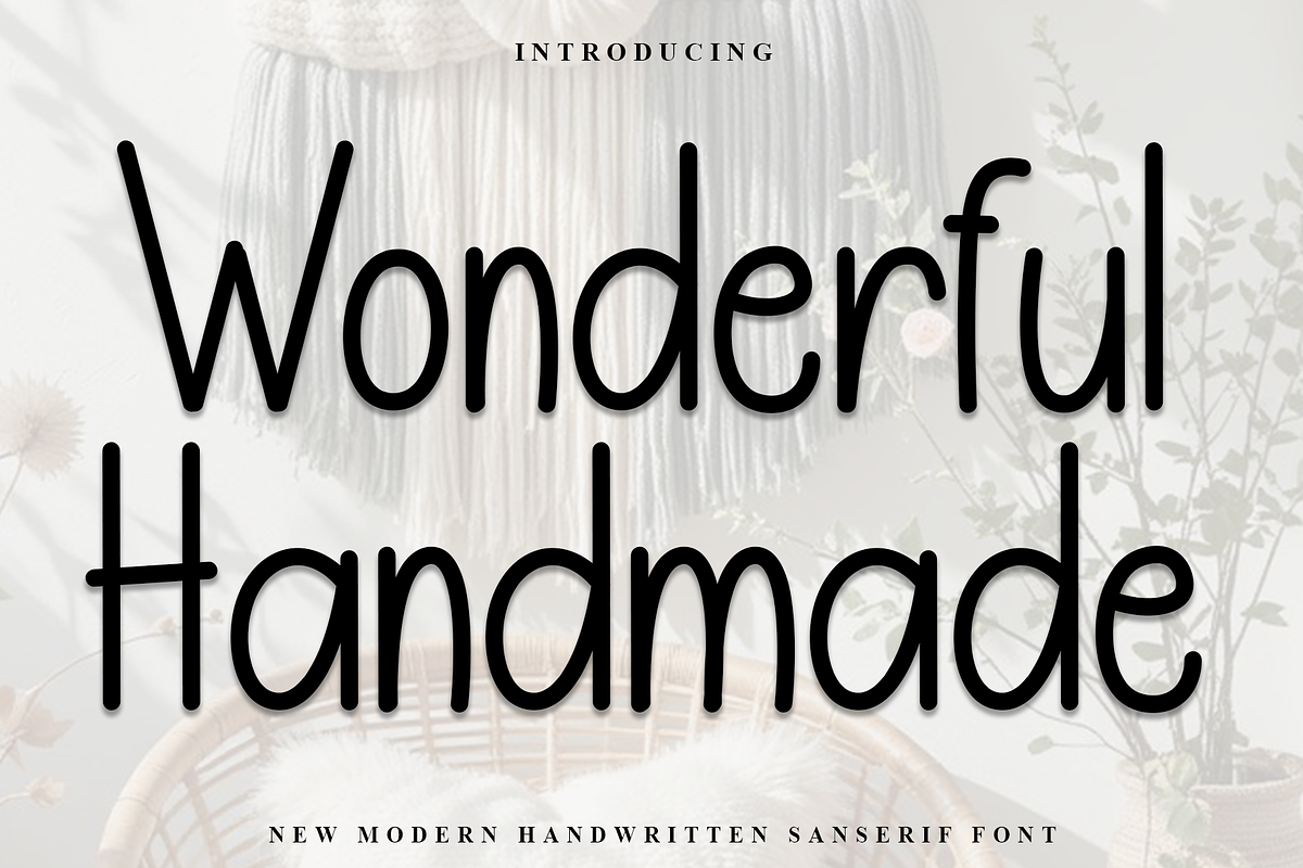 Wonderful Handmade, a Sans Serif Font by FreshTypeINK (Photo 1 of 8)