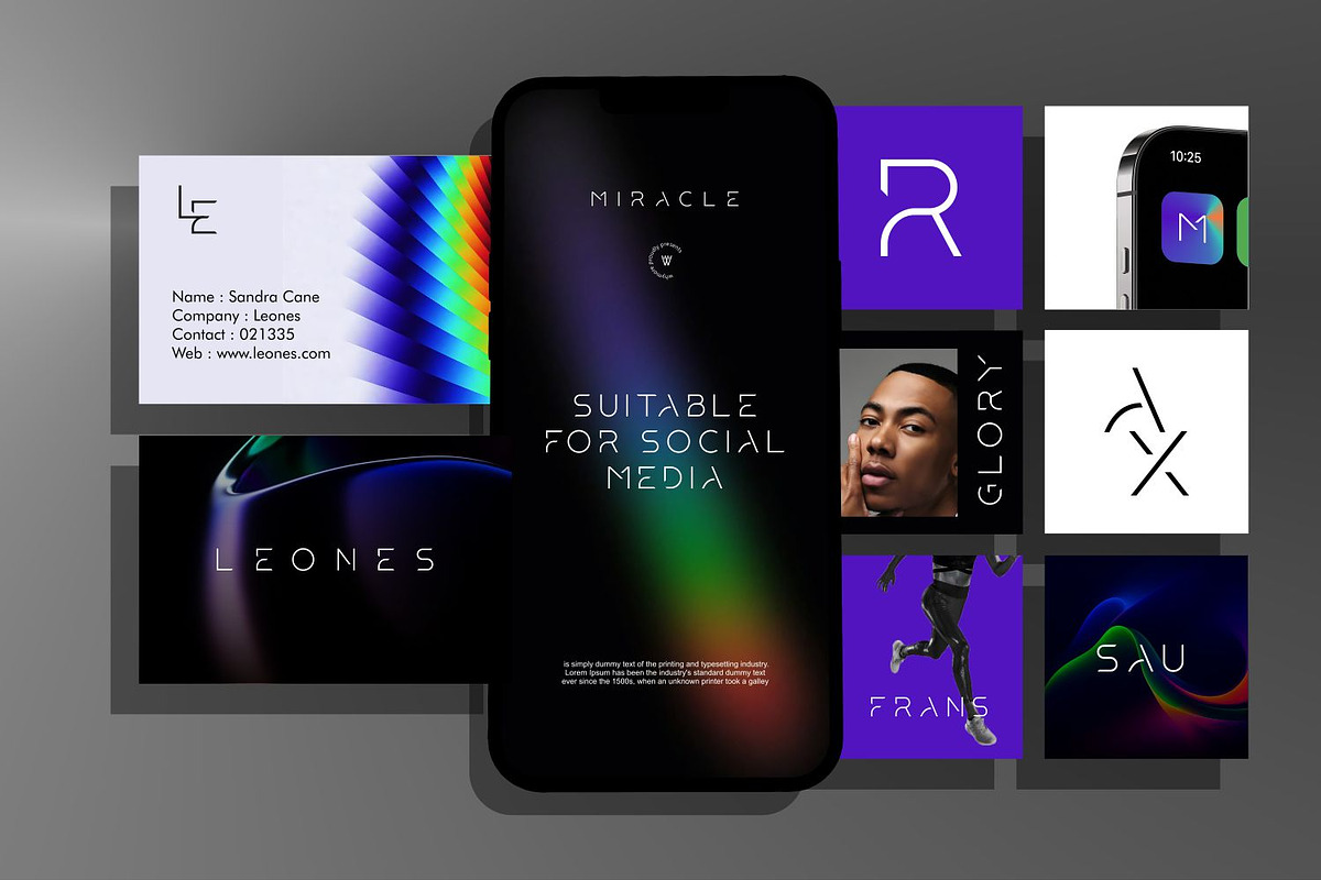 MIRACLE Sleek Futuristic Techno Font, a Sans Serif Font by WhymoreArt (Photo 4 of 10)