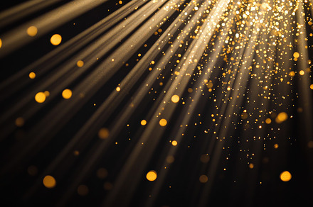 Abstract Golden Light Rays & Sparkle, a Background Photo by Virgo Studio