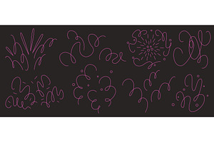 Pink confetti burst set isolated on, an Illustration by art PVP - market