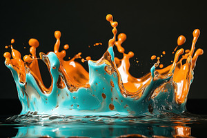 Dynamic collision of turquoise and o, a Photo by Pavel_design