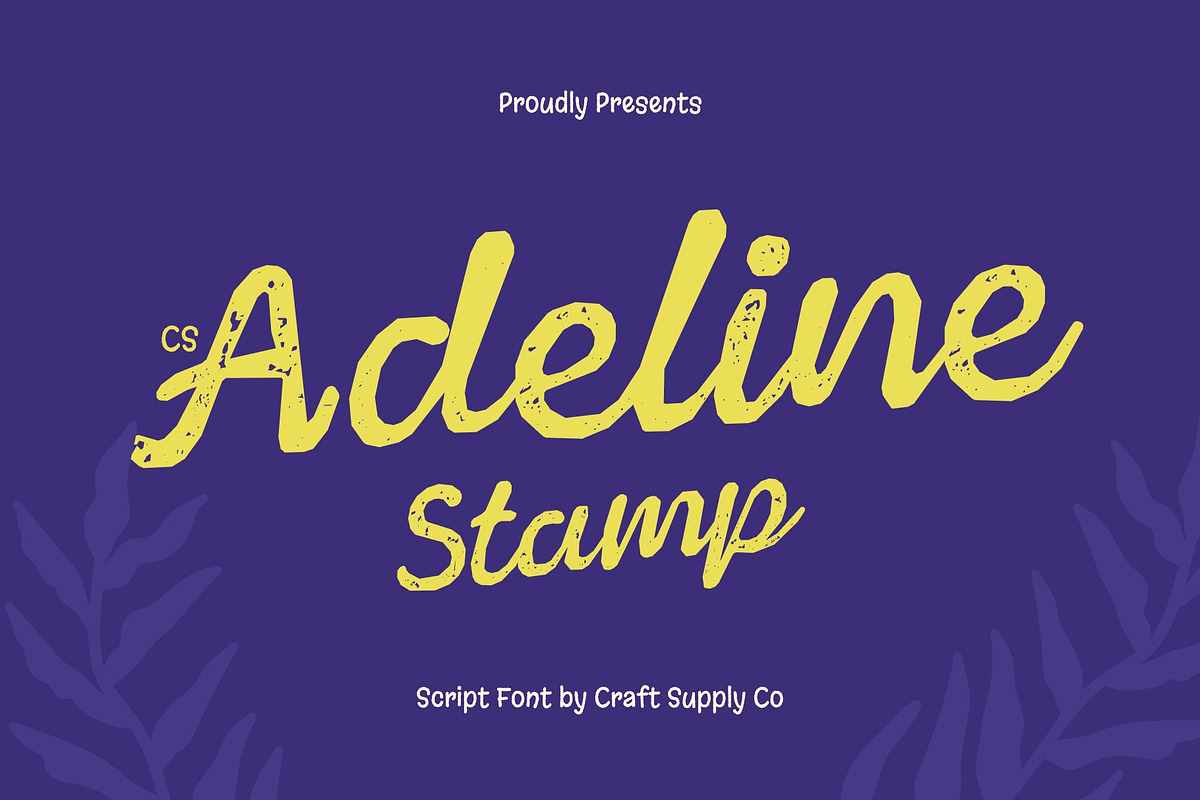 CS Adelina Stamp, a Script Font by Craft Supply Co. (Photo 1 of 8)