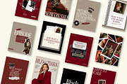 Burgundy Instagram Template, a Social Media Template by Row Creative (Thumbnail 3 of 10)