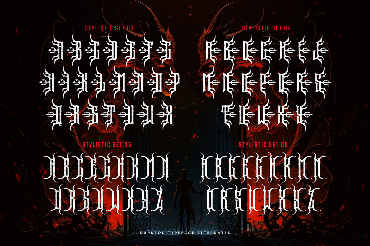 Darkson Typeface, a Blackletter Font by alit design (Photo 14 of 20)