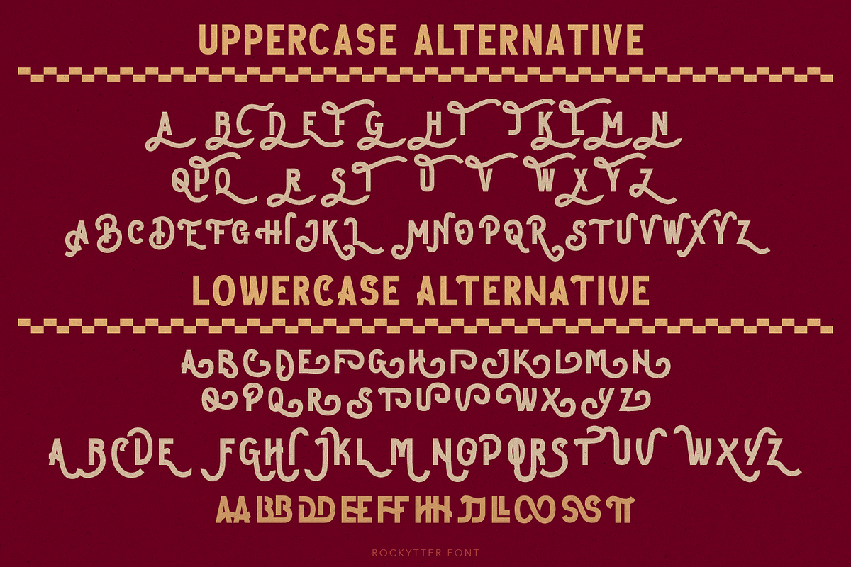 Rockytter Display Font, a Sans Serif Font by madeDeduk (Photo 5 of 8)