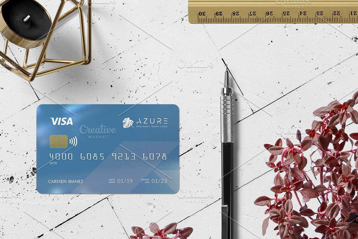 Azure Bank Card, a Card Template by fisihsani (Photo 7 of 11)