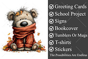 Whimsical Woodland Fall Animals PNG, a Seasonal Illustration by Canvas Craft (Thumbnail 3 of 10)