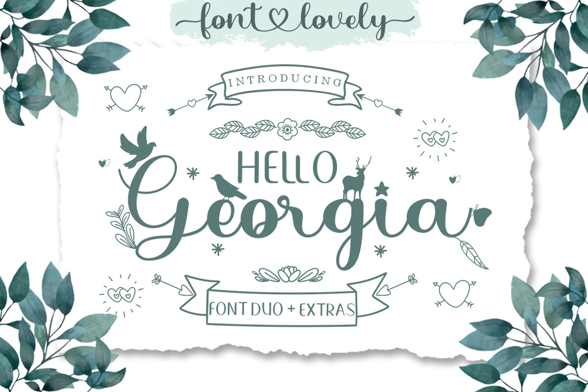 Hello Georgia | Font Duo, a Script Font by Bosstype Studio (Photo 1 of 8)
