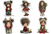 Whimsical Christmas Girl Winter, a Seasonal Illustration by Black Bird Studio (Thumbnail 5 of 7)