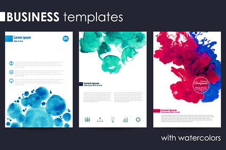 Set of three business templates