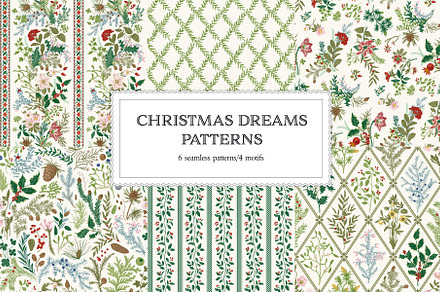 Christmas dreams. Patterns. Color
