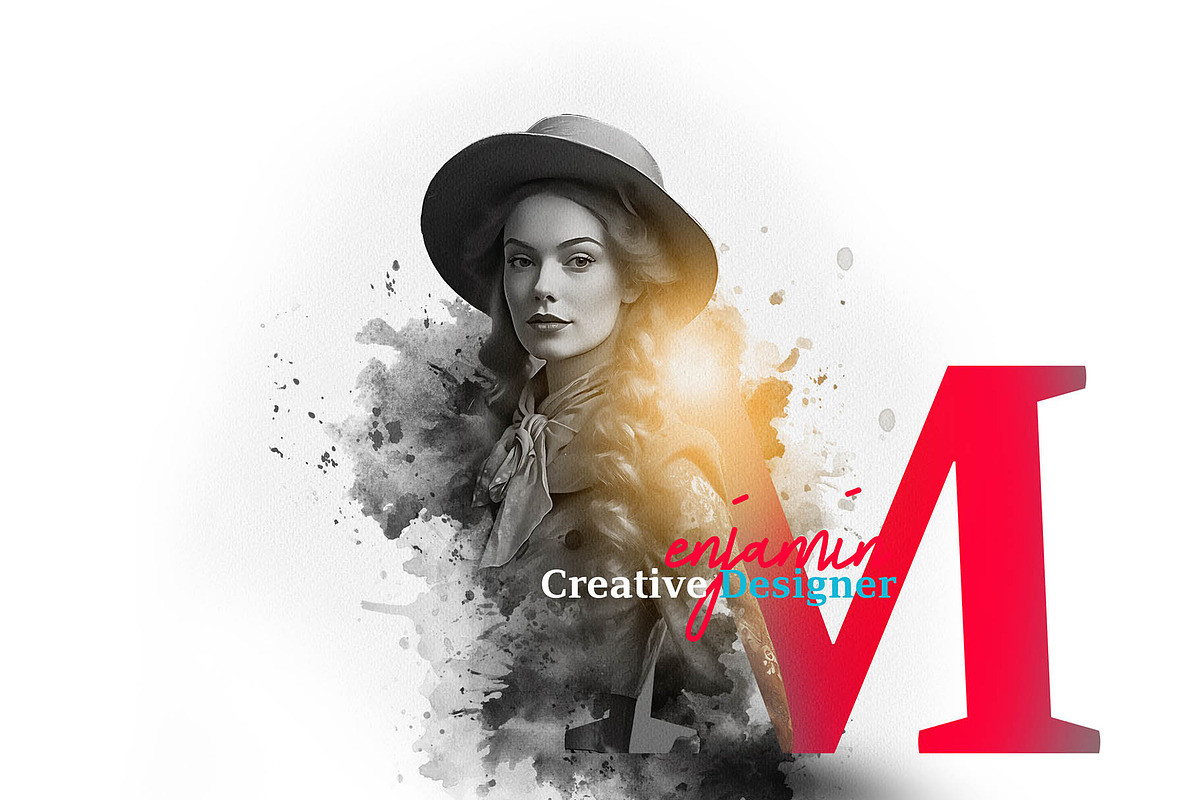 Creative Letter Portrait Template, an Action Add-On by MRI STUDIO (Photo 21 of 42)