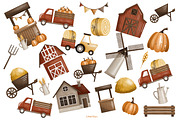 Autumn farm-kids collection, a Seasonal Illustration by Linerisyart (Thumbnail 5 of 23)