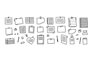 Sticky notes doodles, notebook, an Object Illustration by winwin.art
