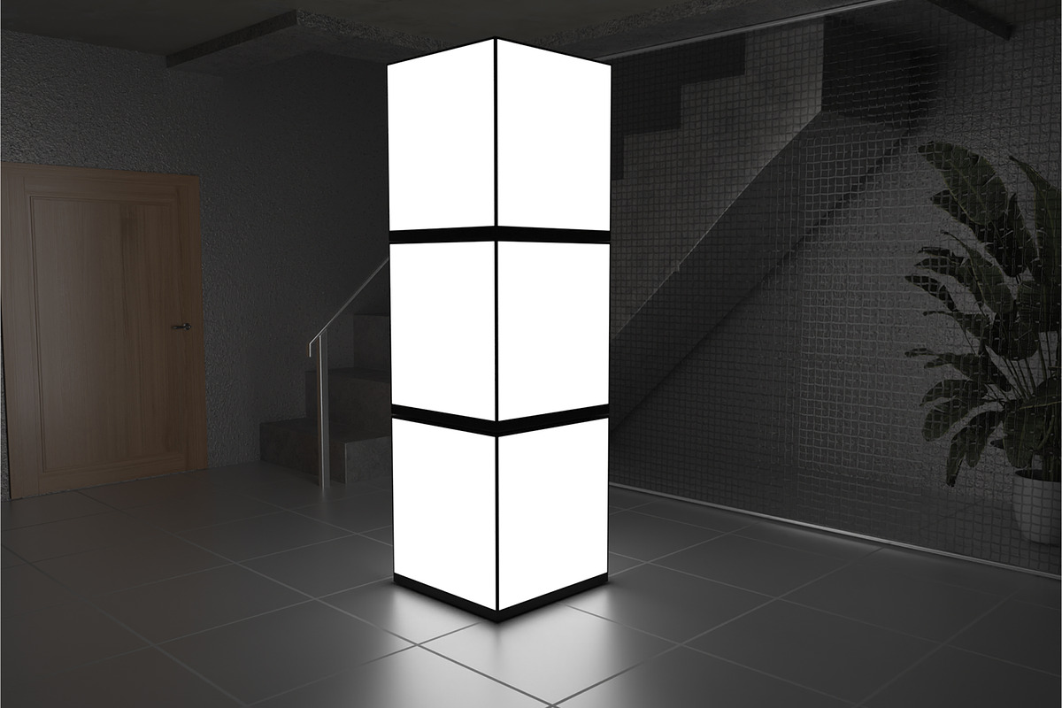 Cube Light Box Mockup, an Advertising Mockup by Permadi Creative (Photo 4 of 5)