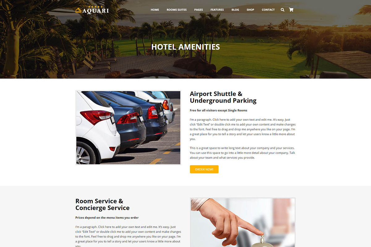 Aquari - Hotel, Resoft & Business, a WordPress Template by Cherry Wordpress Theme (Photo 4 of 10)