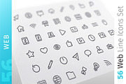Web Line Icons Set, an Outline Icon by Voysla's Shop (Thumbnail 1 of 4)