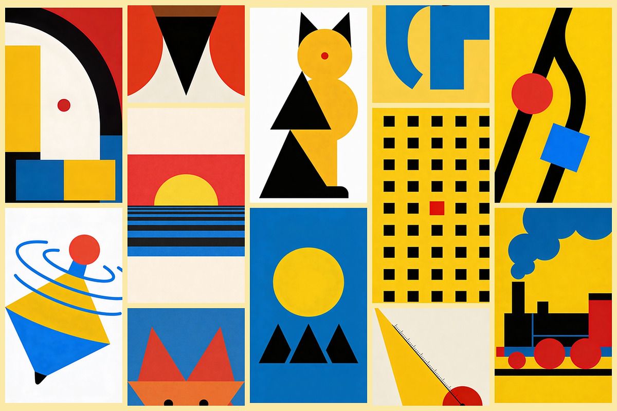 Bauhaus Pop, a Background Graphic by AI Petr Creative Agency (Photo 3 of 7)