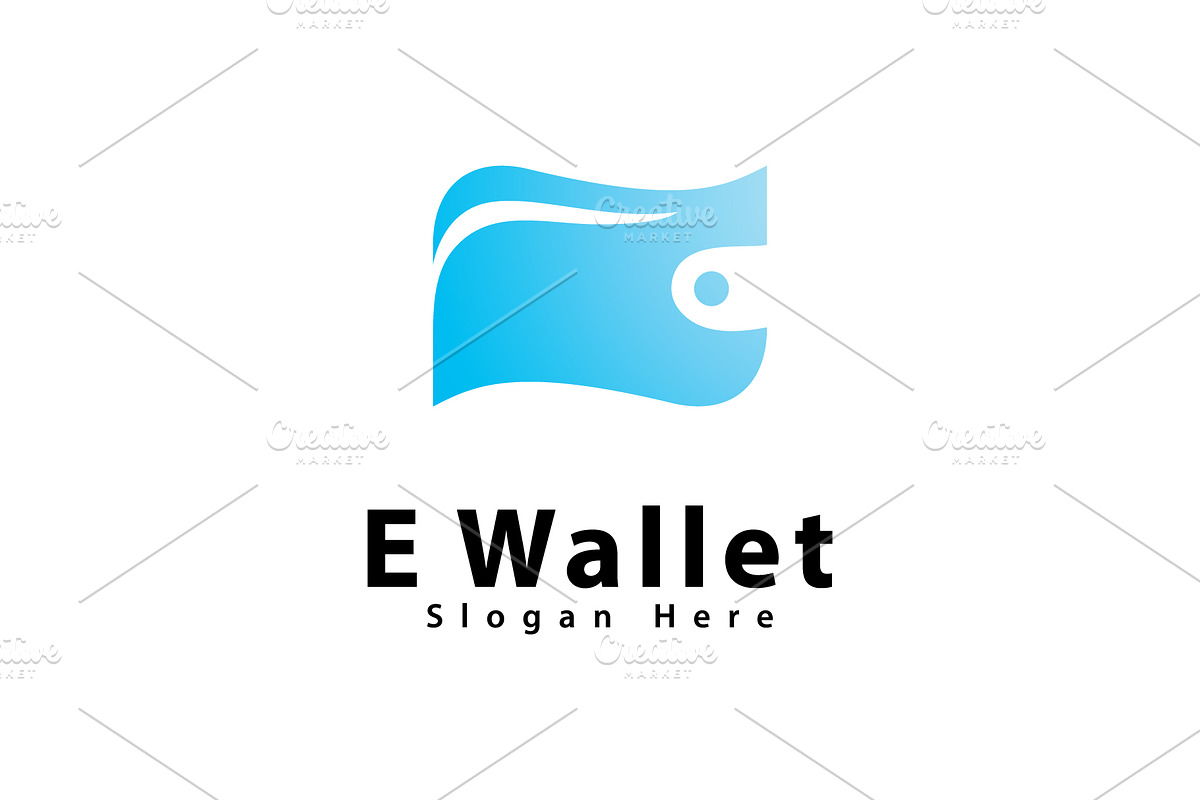 E wallet logo symbol vector design t, a Graphic by T.Vooka (Photo 3 of 3)