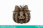 Leopard Pumpkin Png, Sublimation png, an Illustration by Watercolor design (Thumbnail 1 of 3)