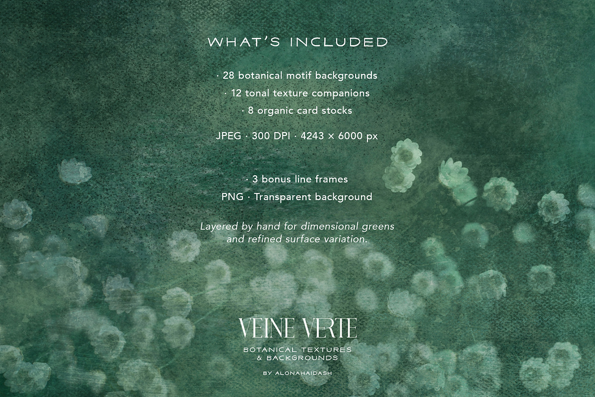 Veine Verte Botanical Backgrounds, a Background Graphic by alonahaidash (Photo 10 of 20)