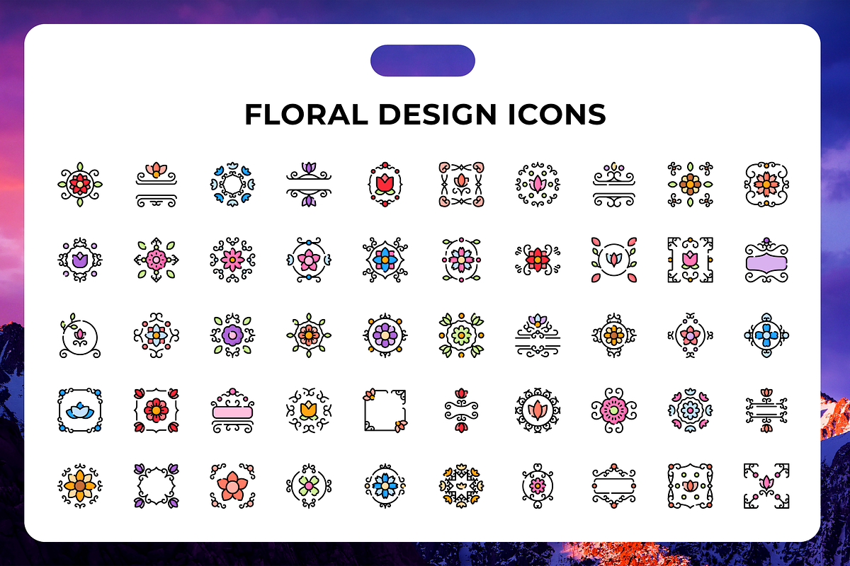 Floral Design Icons, an Icon by Wencory