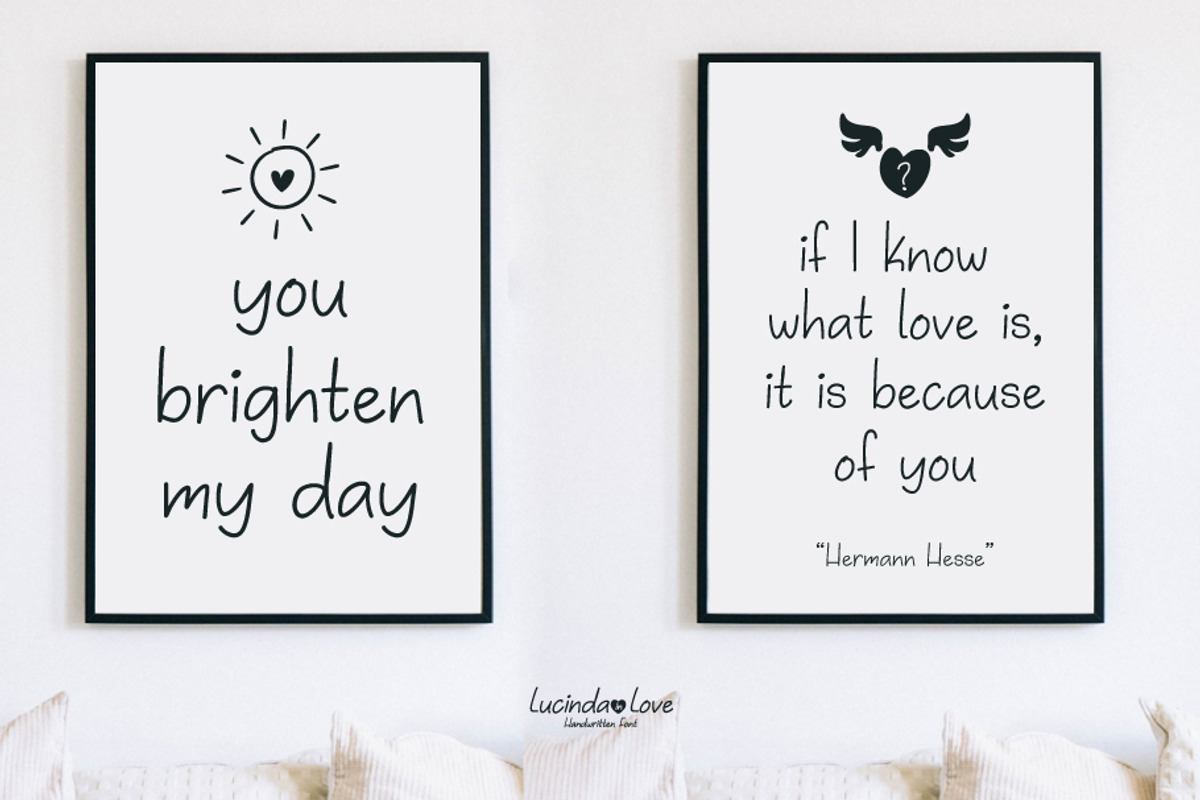 Lucinda in Love, a Handwritten Font by LTNG STUDIO (Photo 2 of 8)