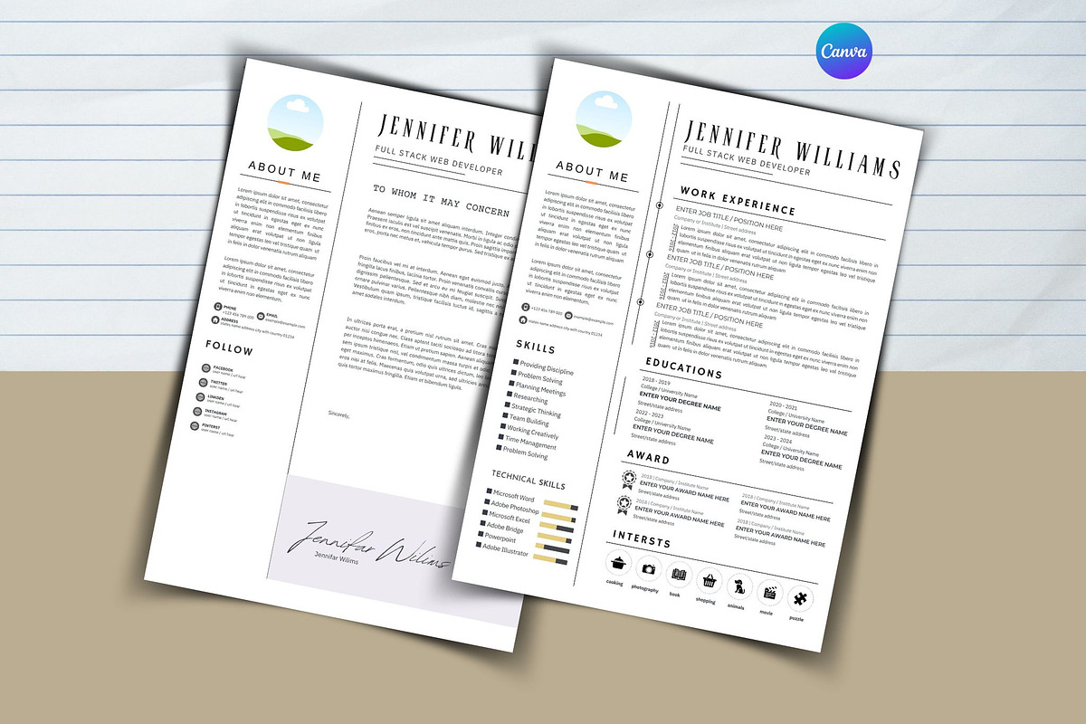 Resume & Cover Letter Template, a Templates & Theme by iloveTemplate (Photo 2 of 4)