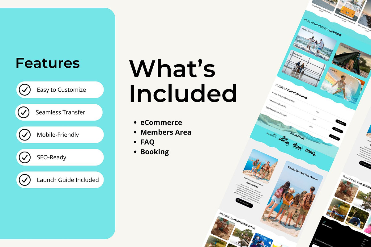 Family Travel Itinerary Wix Template preview 6