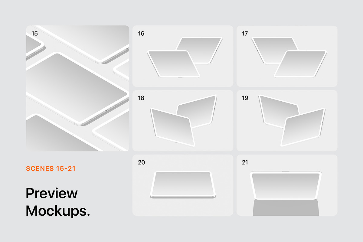 iPad Pro 11 - 21 Clay Mockups, an iPad Mockup by Asylab (Photo 4 of 56)