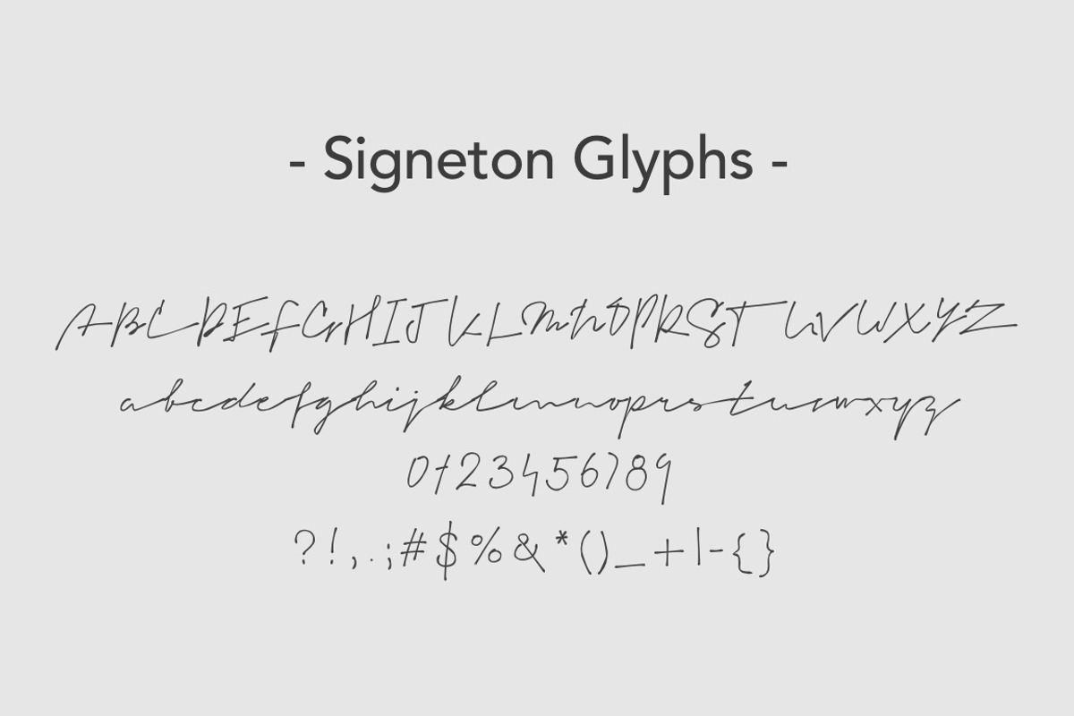 Signeton Signature Font, a Script Font by Goashape Studio