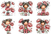 Spring Fairy Peony Clipart, an Illustration by CraftArtStudio (Thumbnail 2 of 6)