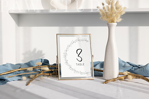 Card Mockup 5x7 Table Number BGW