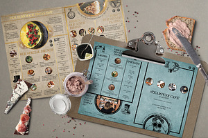 Steampunk Cafe Food Menu