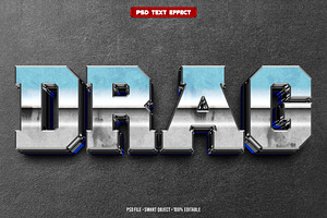 Drag 3D editable text effect, a Layer Style Add-On by Hello Muh