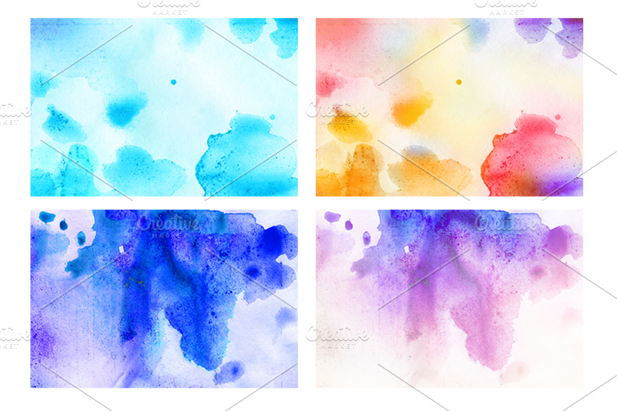 40 Watercolor backgrounds pack, a Texture Graphic by Anttoniu (Photo 3 of 4)