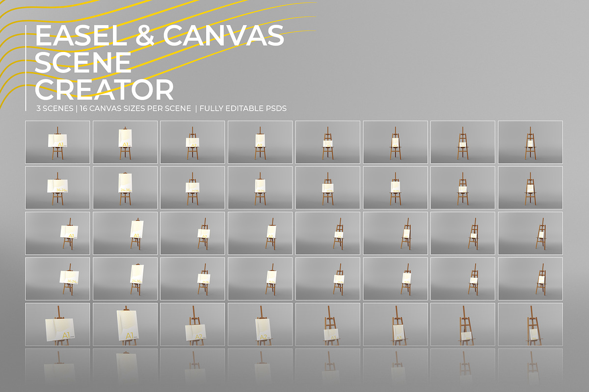 Easel & Canvas Scene Creator, a Product Mockup by KIPET (Photo 18 of 18)