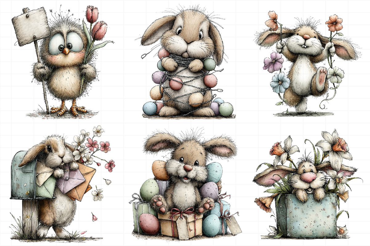 Whimsical Easter Clipart, an Illustration by Daily.Designs (Photo 5 of 7)