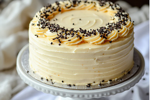 Earl Grey tea cake on decorative, a Food & Drink Photo by Lermont51