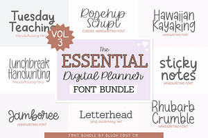 Essential Digital Planner Fonts V3
