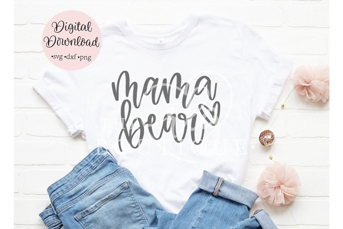 mama bear SVG, an Object Graphic by Rebecca Lane Graphics