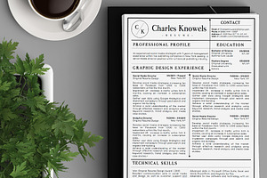 Modern 2-Page Resume CV Template